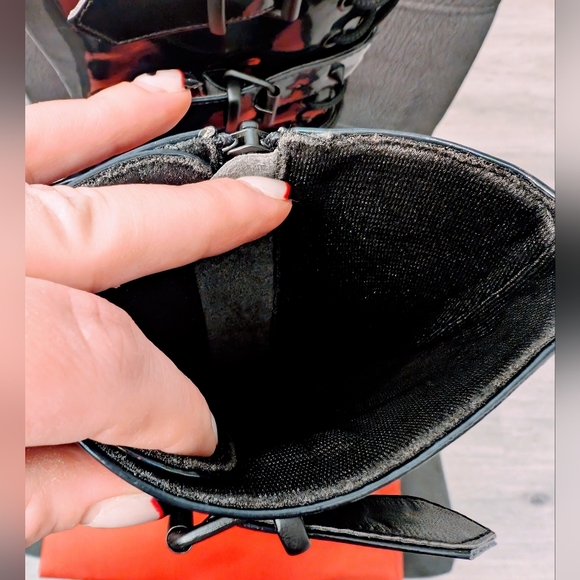 NIB Pleaser Adore 1046 Black Holographic Boots - Picture 10 of 15